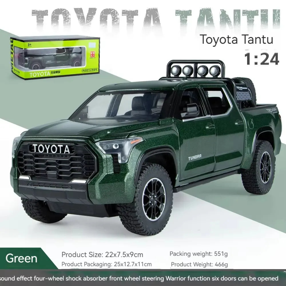 Premium 1:24 Toyota Tundra Metal Model Car – Sound, Lights & Pull-Back