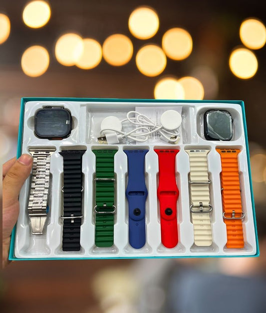 DT900 Ultra Max Suit 7-in-1 Smart Watch – Premium Gift Combo