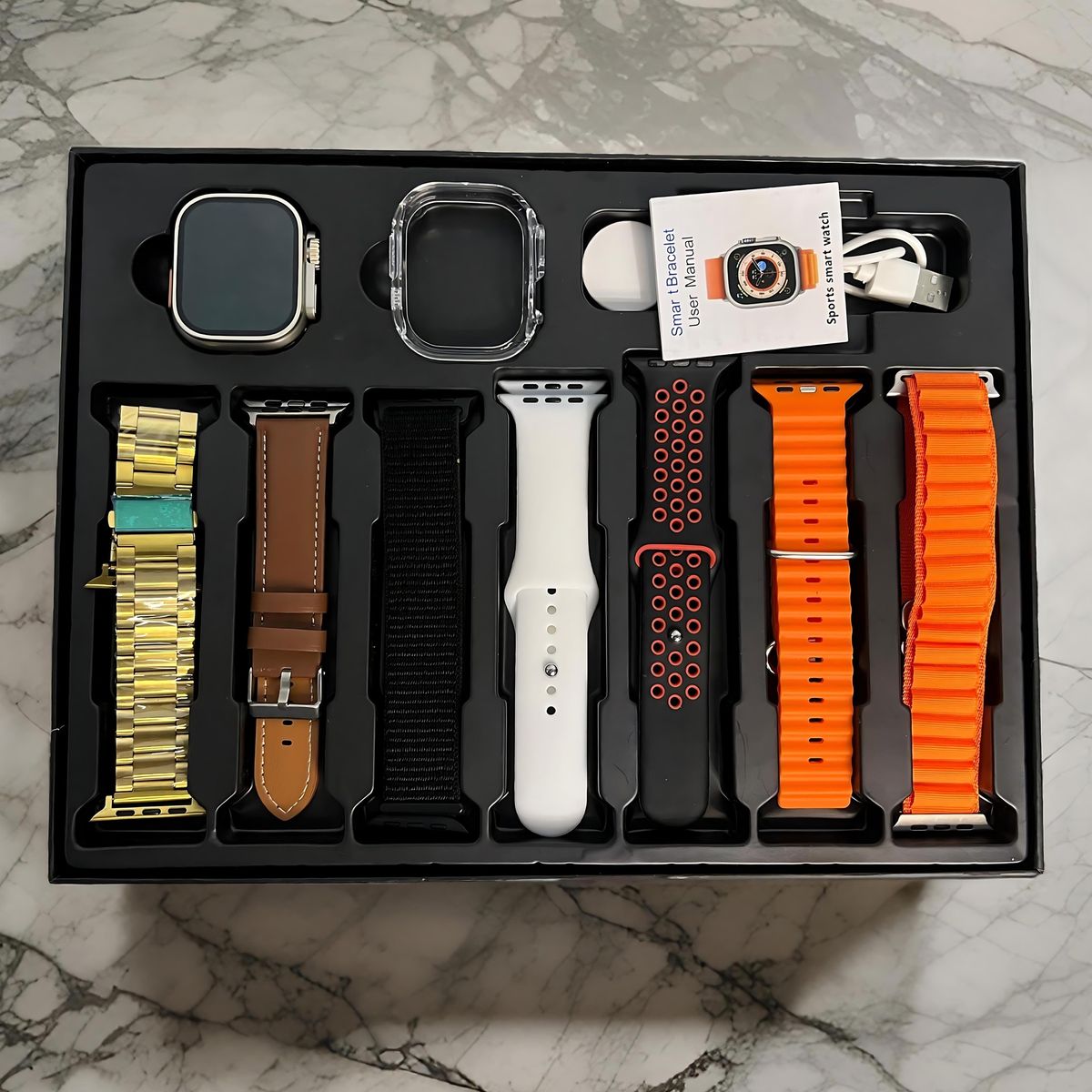 I20 Ultra Max Suit – 7-in-1 Smart Watch | Premium Gift Combo