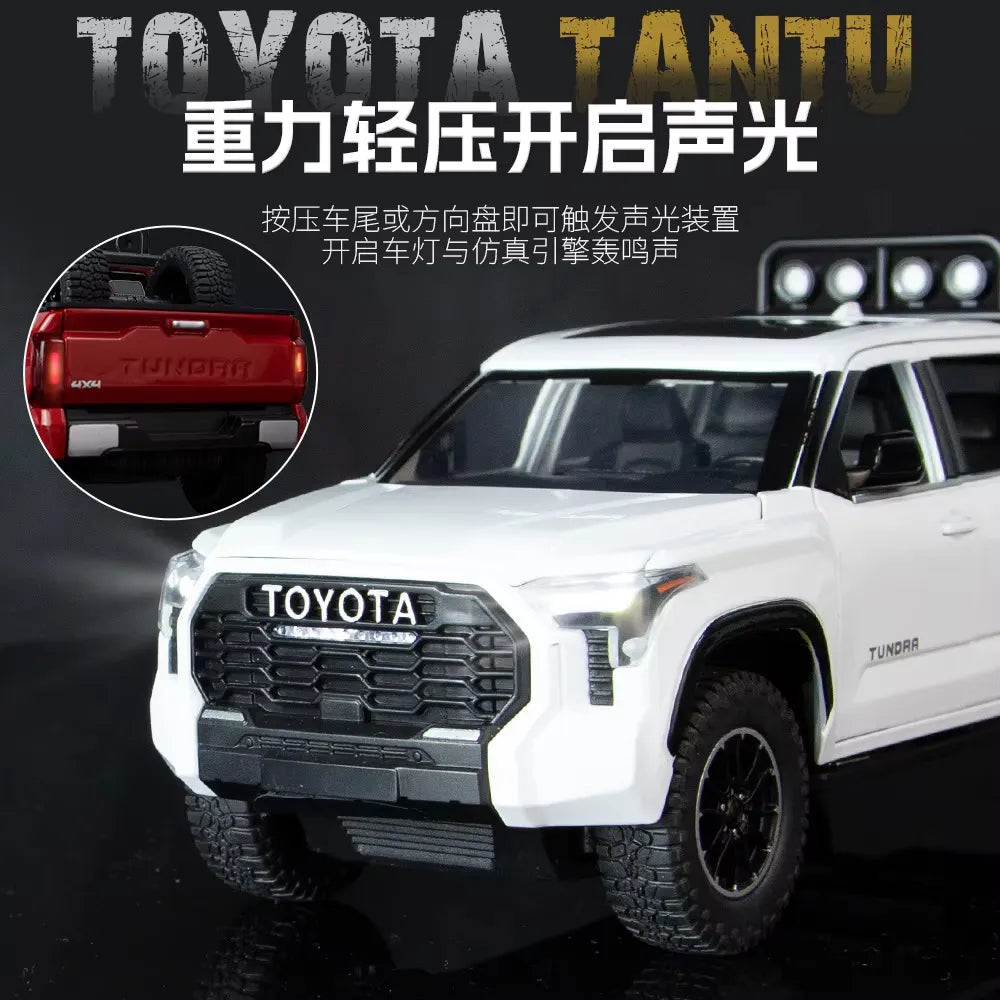 Premium 1:24 Toyota Tundra Metal Model Car – Sound, Lights & Pull-Back