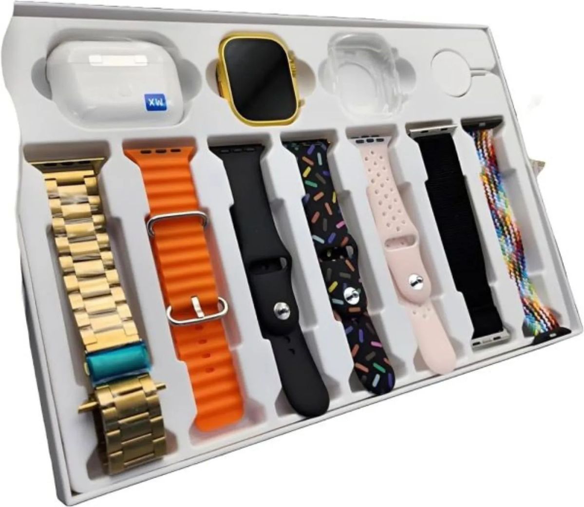 I20 Ultra Max Suit – 7-in-1 Smart Watch with Wireless Earbuds | Premium Gift Combo