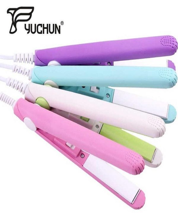 Mini Portable Hair Straightener & Curler (Random Colour)