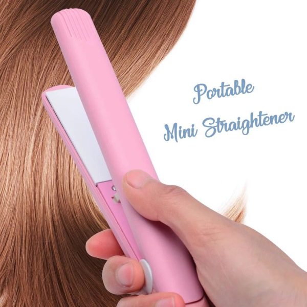 Mini Portable Hair Straightener & Curler (Random Colour)