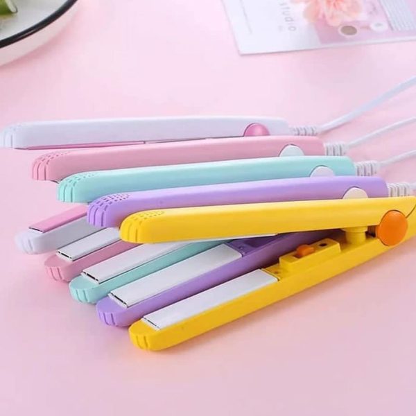 Mini Portable Hair Straightener & Curler (Random Colour)
